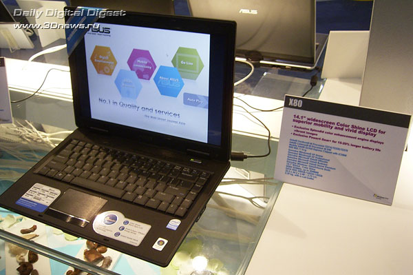 CeBIT 2008: пестрый парад ноутбуков ASUS для работы и медиа