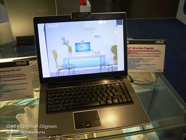 CeBIT 2008: пестрый парад ноутбуков ASUS для работы и медиа