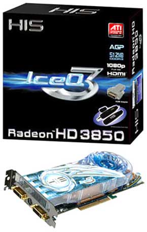 HIS HD 3850 IceQ 3 Turbo 515MB GDDR3 AGP