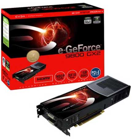 EVGA e-GeForce 9800 GX2 (01G-P3-N891-AR)