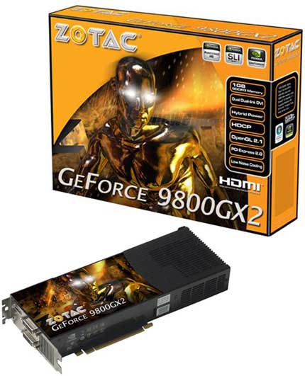 ZOTAC GeForce 9800 GX2 (ZT-98TEY2P-FSP)