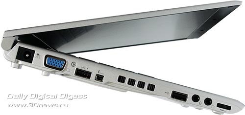 Toshiba Portege R500. Вид слева.
