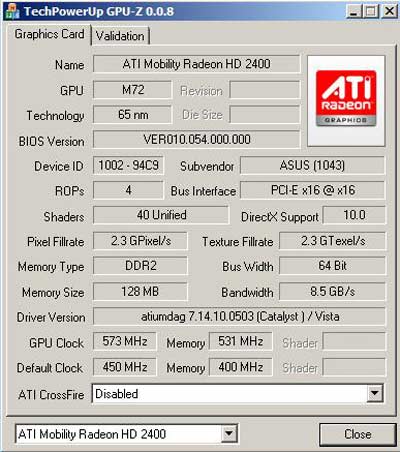 ATI Mobility Radeon HD 2400