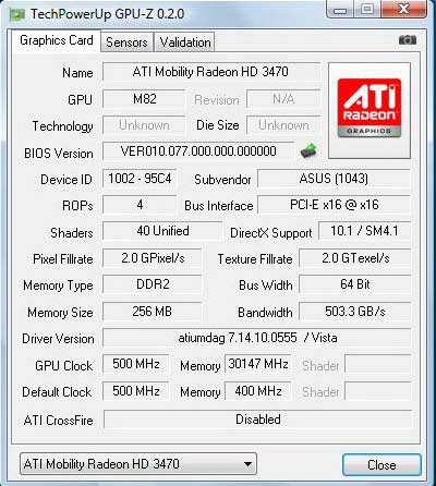 ATI Mobility Radeon HD 3470