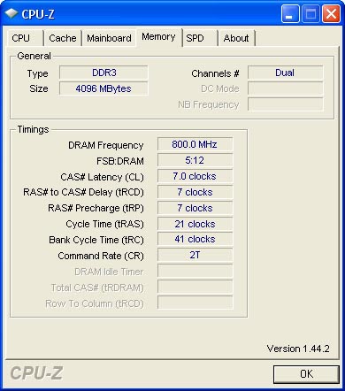 DDR3-1600 в разгоне.