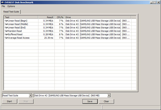 Giorgio Armani Samsung SGH P520. USB mass-storage test