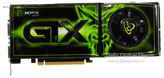 XFX GTX 260. Видеокарта, вид спереди