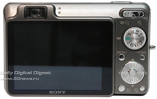Sony Cyber-shot DSC-W300. Вид сзади