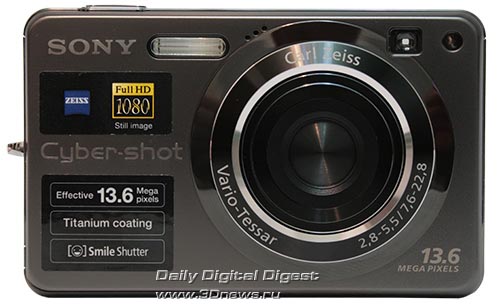 Sony Cyber-shot DSC-W300. Вид спереди