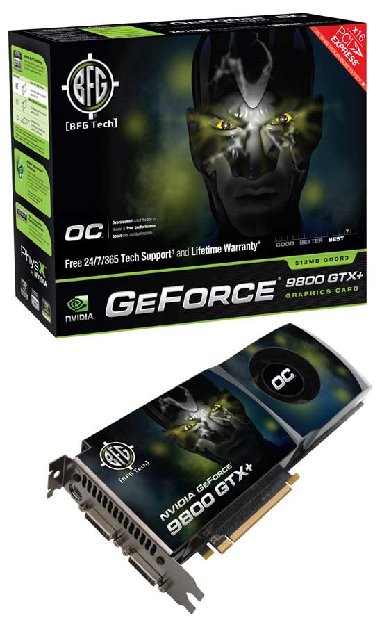 BFG NVIDIA GeForce 9800 GTX+ OC 512MB