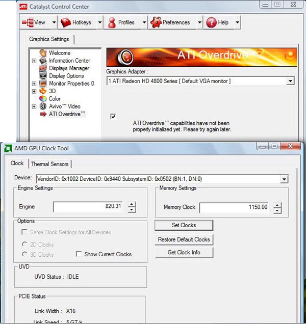 AMD GPU Clock disables ATI Overdrive