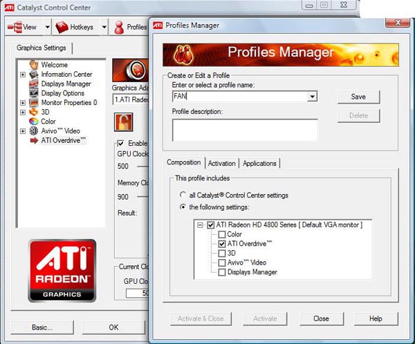 Creating a profile in CCC