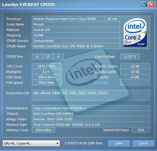 Sony VAIO VGN-SZ7RVN/X. ���������� � ����������