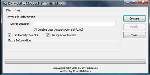 DH Mobility Modder.NET nVidia Edition