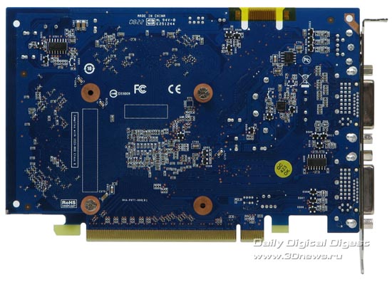 ECS GeForce 9500GT, rear view