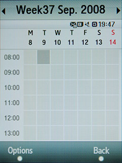 Samsung F480 Touchwiz. Календарь