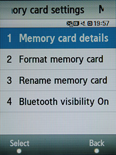 Samsung F480 Touchwiz. Операции с картой памяти