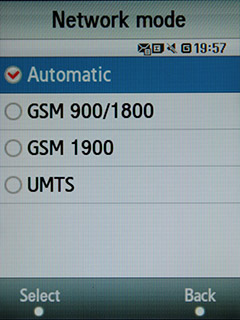 Samsung F480 Touchwiz. Выбор сети