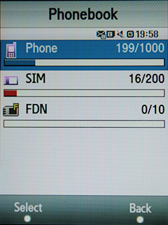 Samsung F480 Touchwiz. Состояние телефонной книги