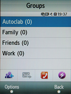 Samsung F480 Touchwiz. Группы абонентов