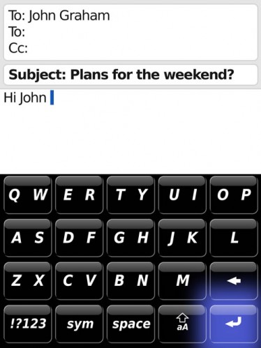 BlackBerry 9500 mail