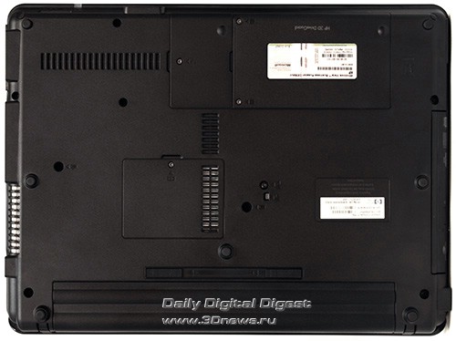 HP Compaq 6735s. Вид снизу