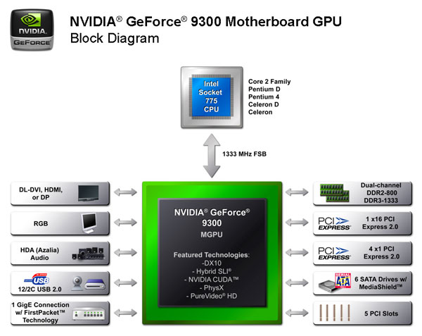 NVIDIA GeForce 9300 Block Diagram