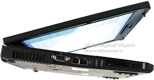 Lenovo ThinkPad T400. Вид слева