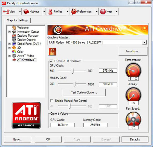 Radeon HD 4830, �������� Overdrive