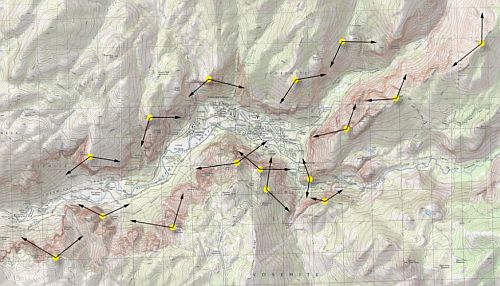 Положение точек панорамных фотосъемок
