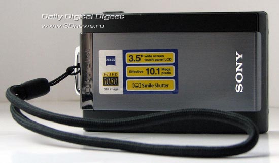 Sony Cyber-shot DSC-T300, передняя панель