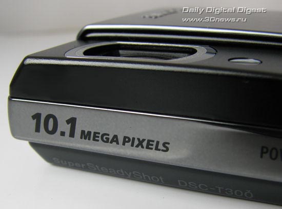 Sony Cyber-shot DSC-T300, верхняя поверхность