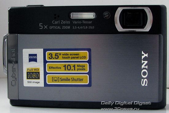 Sony Cyber-shot DSC-T300, вид спереди