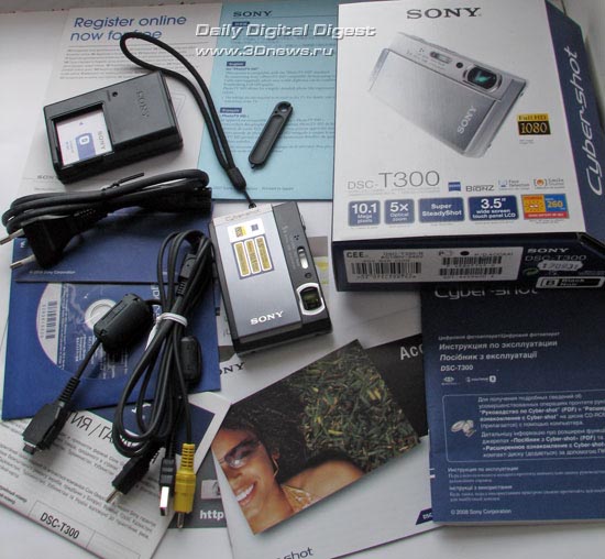 Sony Cyber-shot DSC-T300, комплект поставки