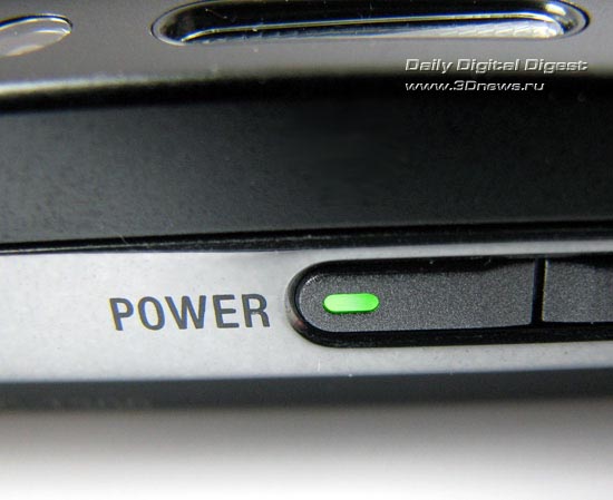 Sony Cyber-shot DSC-T300, кнопка включения/выключения питания