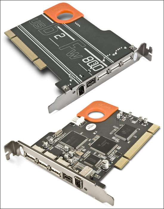 LaCie FireWire 400 & 800 / USB 2.0 PCI Card, Design by Sismo