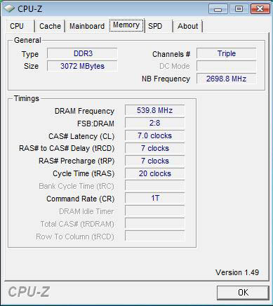 Qimonda DDR3 – CPU-Z оперативной памяти Qimonda DDR3