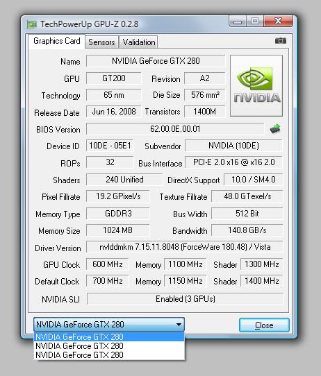 Zotac GeForce GTX 280 AMP! Edition � GPU-Z ���� ����