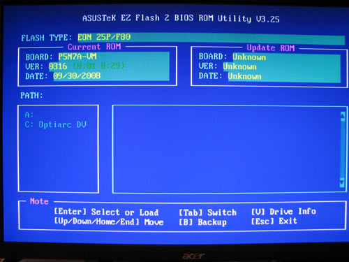 ASUS P5N7A-VM EZ Flash2