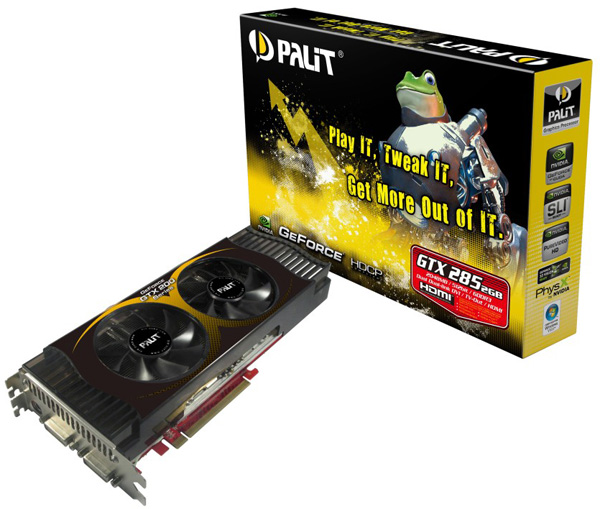 Уникальная версия GeForce GTX 285 от Palit с 2 Гб памяти