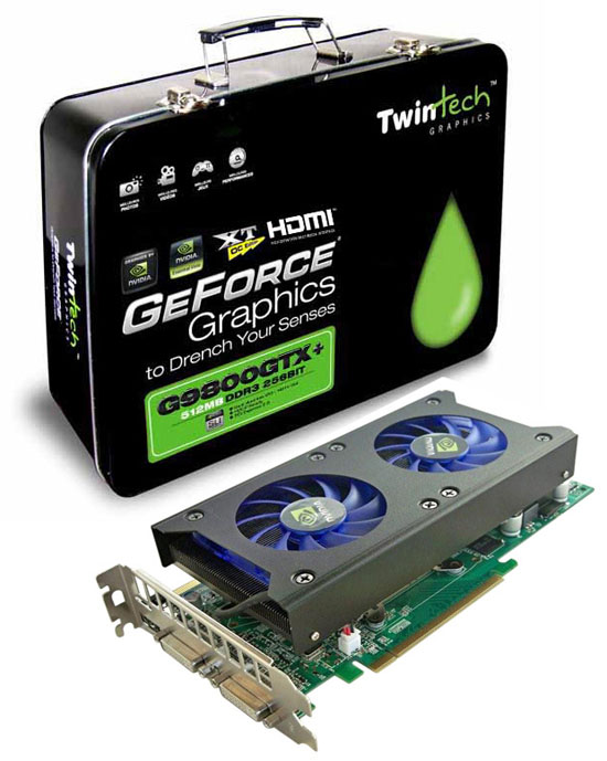 Трио двухвентиляторных GeForce 9800 GTX+ от TwinTech с HDMI