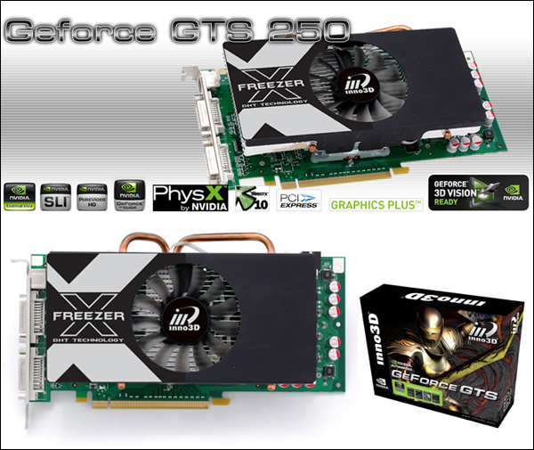 Inno3D GeForce GTS 250 FREEZER DHT