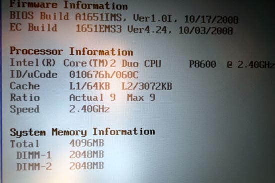BIOS MSI PX600 Prestige Collection, ���������� � ����������