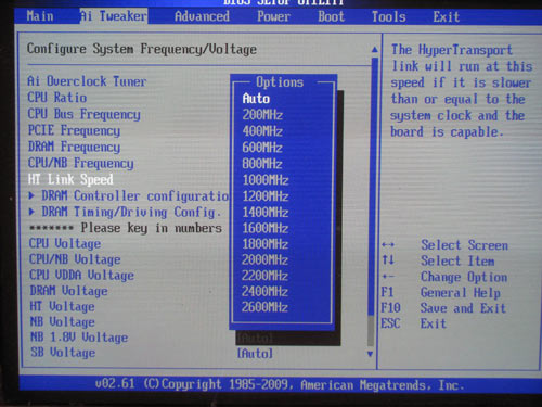 ASUS M4A78T-E множитель HT
