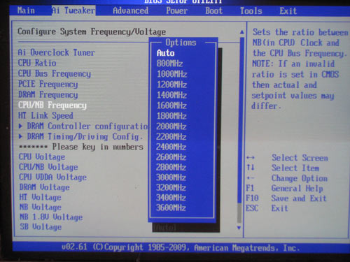 ASUS M4A78T-E множитель NB
