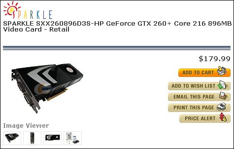 Sparkle GeForce GTX 260 core 216
