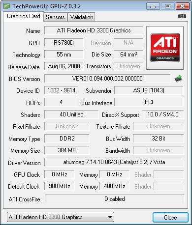 ASUS M3A78-T разгон GPU