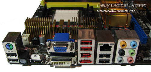 ASUS M3A78-T задняя панель