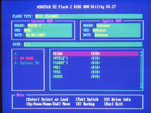 ASUS M3A78-T EZ Flash 2
