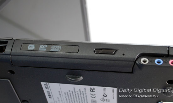 MSI Bravo EX620, лоток мультиформатного DVD-привода